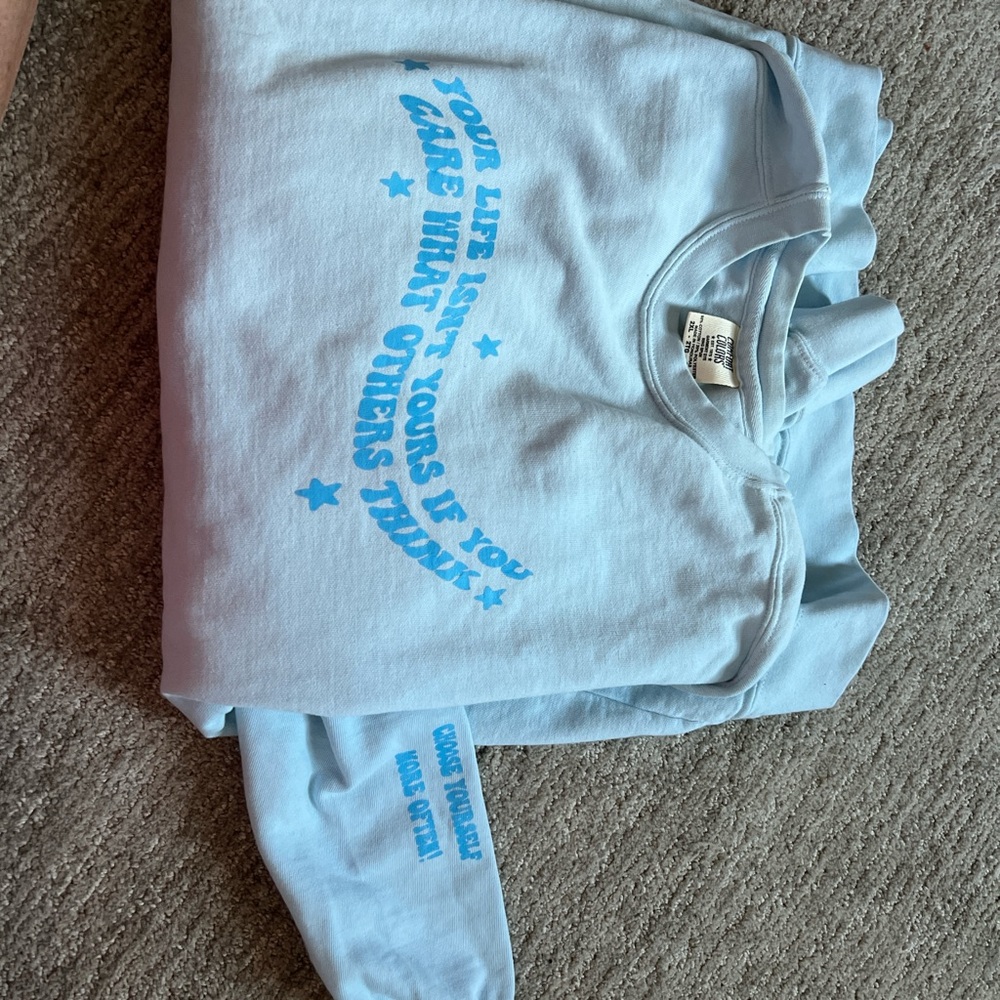 Light Blue Graphic Sweatshirt